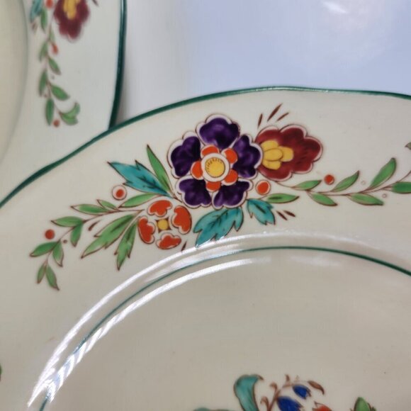 Vintage Mintons Marlow Floral Plates Set of 5 Standard 9" Dinner Plate - Picture 12 of 14